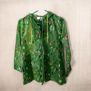 🟢DISNEY: Child size XS, Enchanted Tiki Room rain jacket w/hood, barely worn🟢